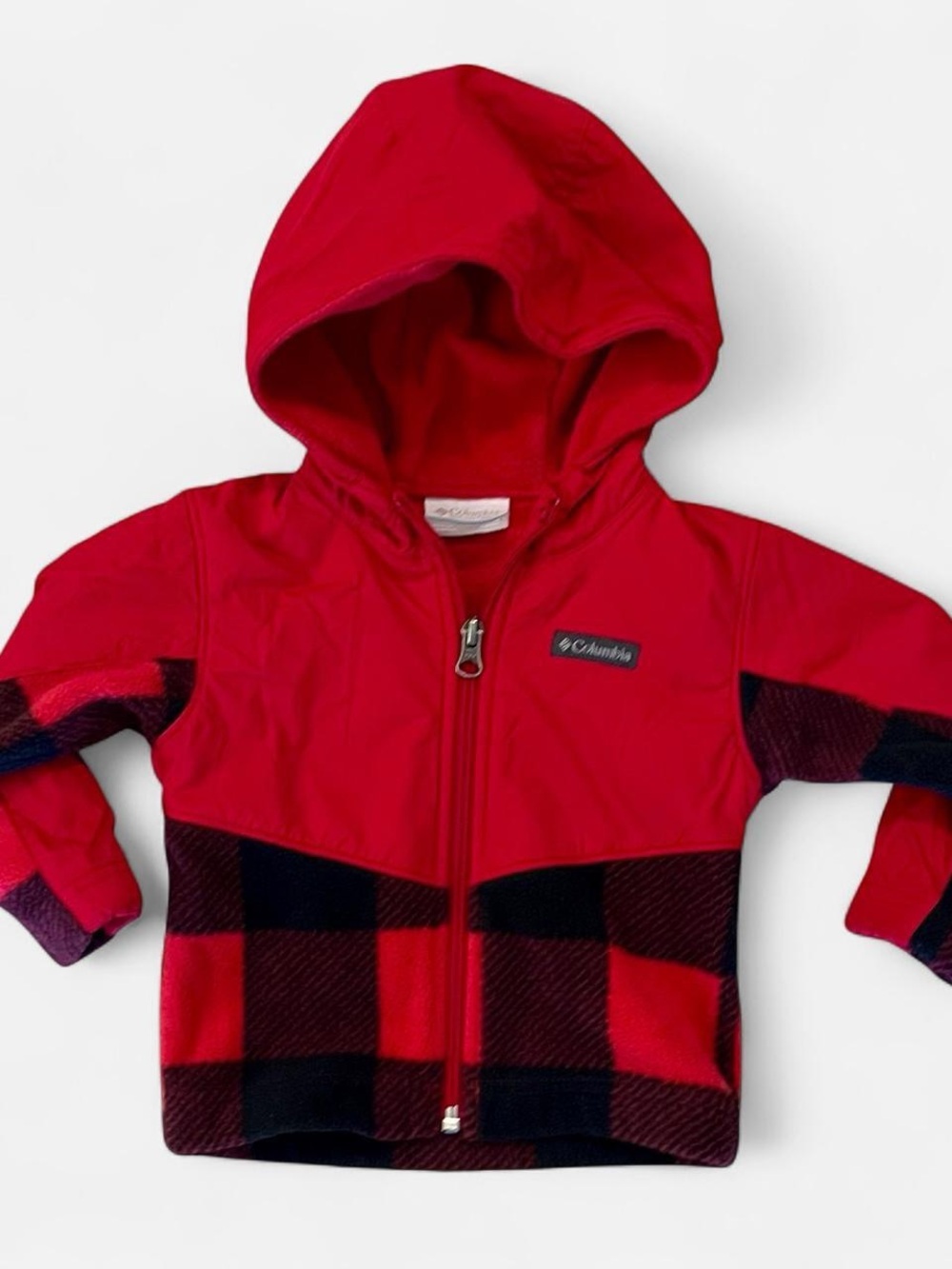 Columbia Red Hooded Toddler Fleece Jacket